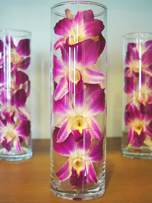 Sonia Dried Orchid Head in a Glass Bottle- Prosco